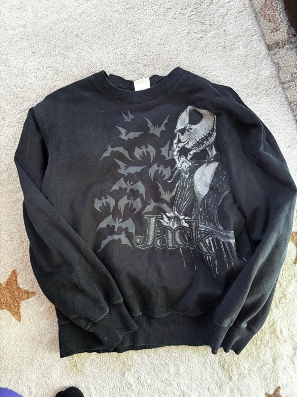 Disney Black Jack Skellington Crewneck Sweatshirt